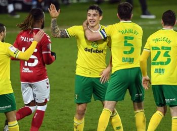 Brace Jordan Hugill Membantu Norwich Mengalahkan Bristol City